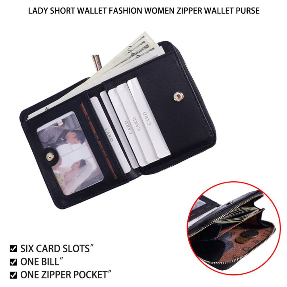 FFY FY6024-23 PU Læder Kvinder Casual Folde Kort Pung Kort Kontantholder Møntpung FFY FY6024-23 PU Læder Kvinder Casual Folde Kort Pung Kort Kontantholder Møntpung